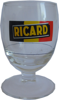 verre ballon RICARD drapeau belge