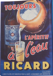poster RICARD TOUJOURS L'APERITIF A L'EAU